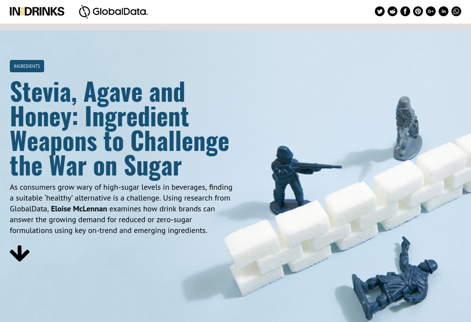 Stevia, agave and honey: ingredient weapons to challenge the war on sugar -  Inside Drinks | Issue 25 | July 2018