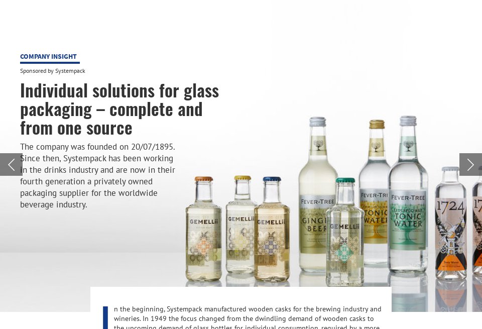 Glass bottles  Systempack Manufaktur