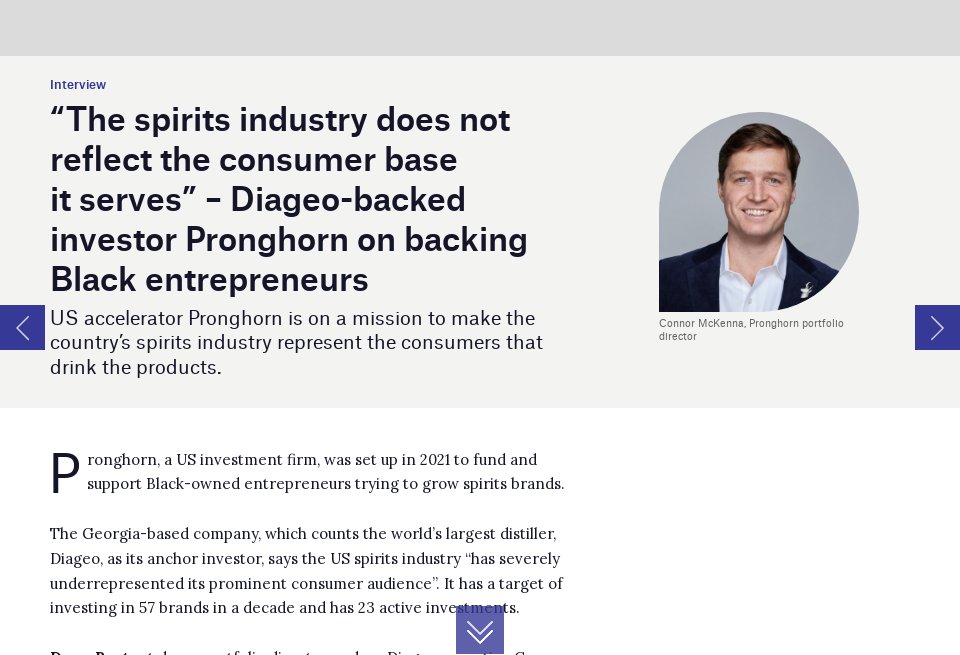 Diageo-backed Pronghorn On Backing Black Entrepreneurs - Just Drinks ...